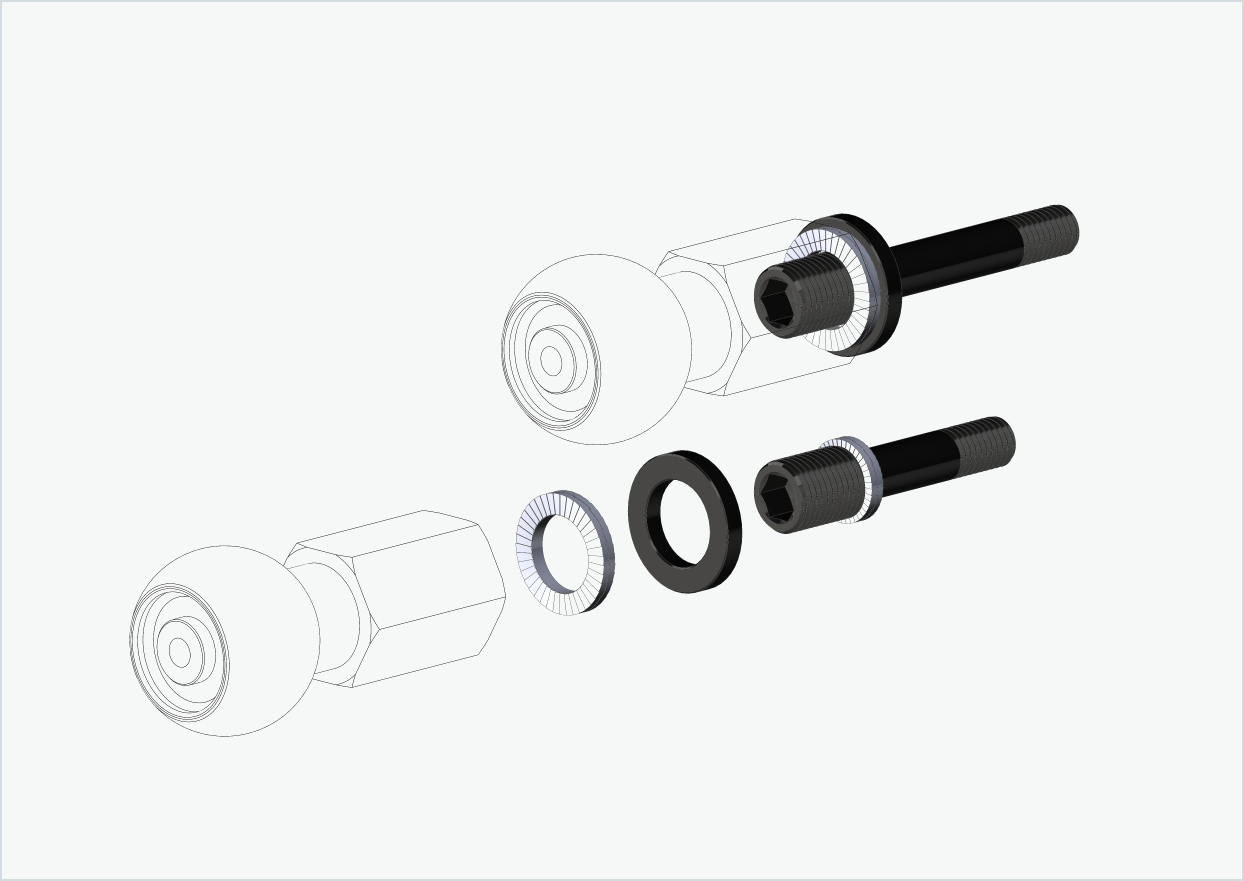 Juego de adaptadores de rosca Burley COHO XC (30mm/42mm) | para Rohloff Speedhub 500-14 / A12