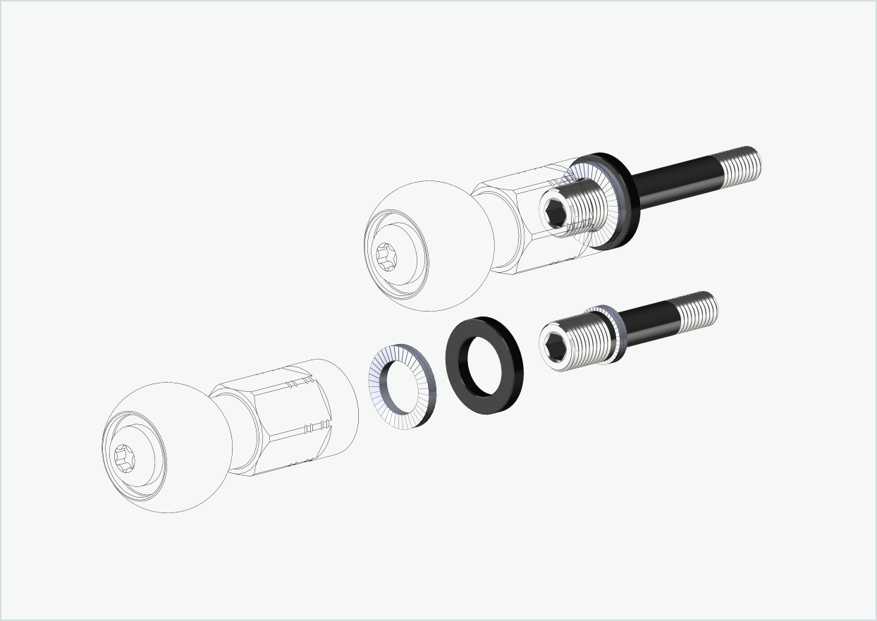 Juego de adaptadores de rosca Burley COHO XC (30mm/42mm) | para Rohloff Speedhub 500-14 / A12
