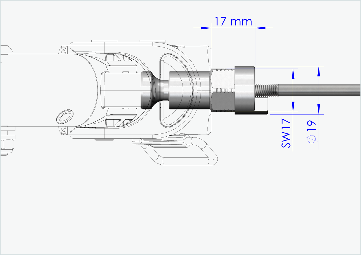 Eje de cierre rápido con adaptador (para remolques Croozer a partir de 2018) | Longitud de sujeción 143mm - 153mm