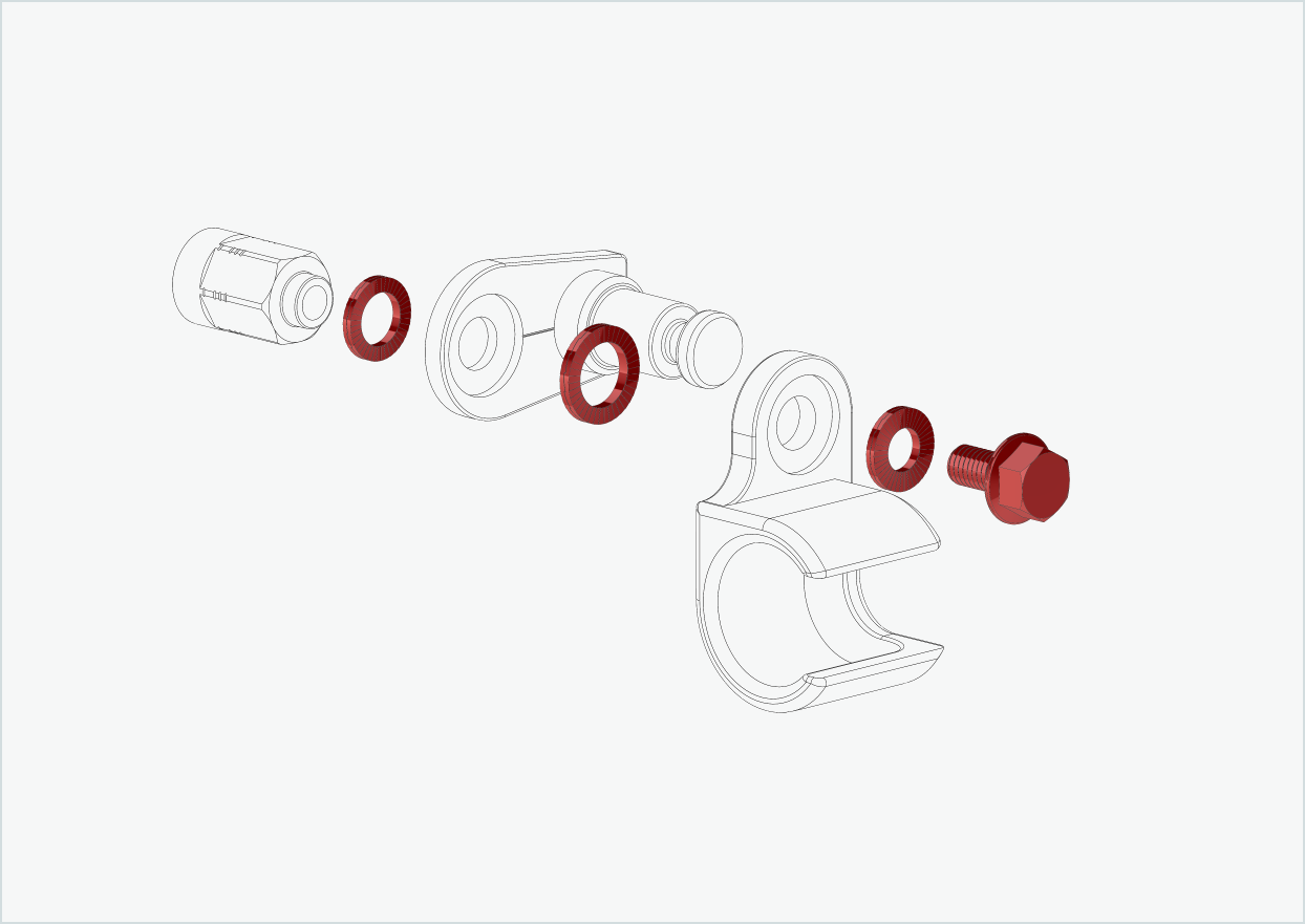 Juego de racores para adaptador universal - montaje doble